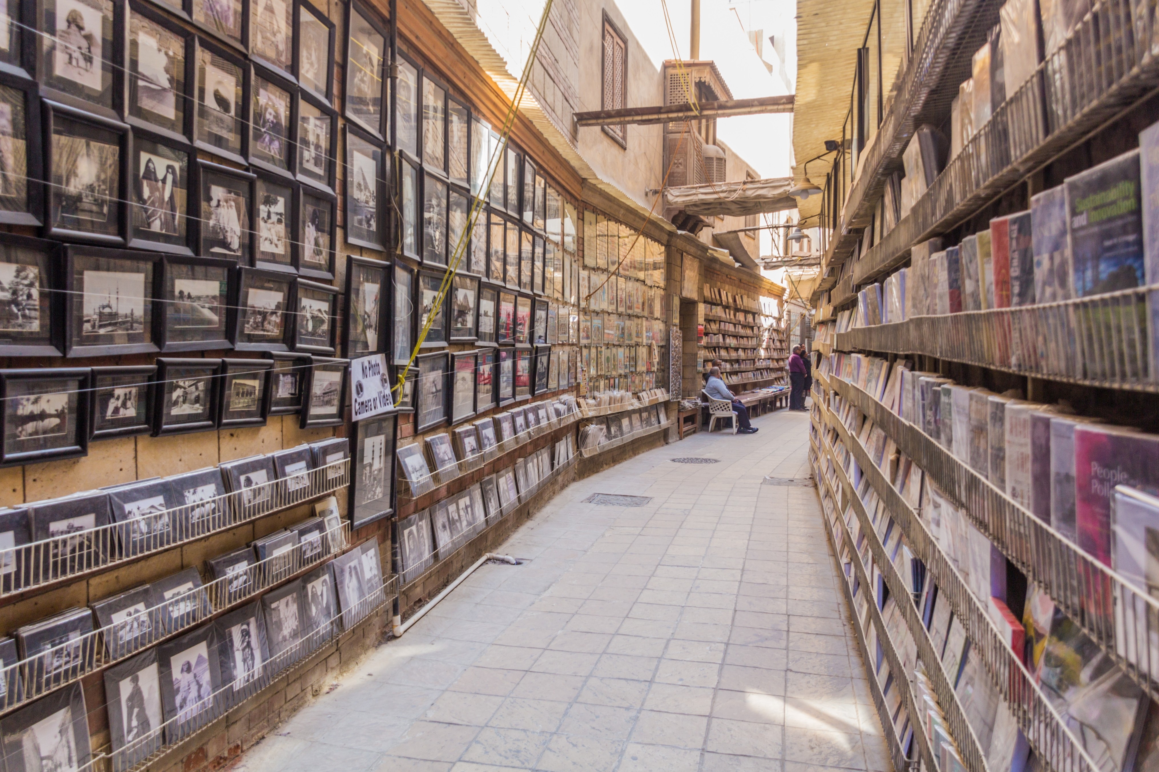 Street bookstore in the coptic part of Cairo, Egypt